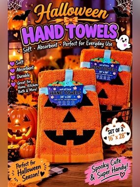 Halloween 🎃 (2) Hand Towel set